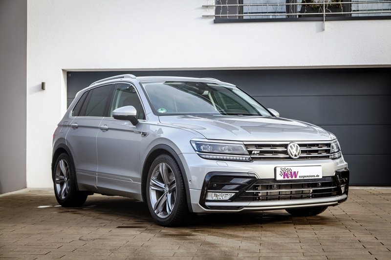 KW Gewindefahrwerk  V1 Inox (Edelstahl Federbeingehäuse) für Volkswagen (VW) Tiguan II Typ 5N Ø 55mm, ohne DCC